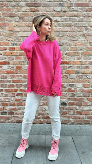 Oversize sweter grunge w stylu lat 90