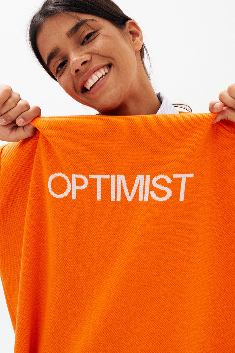 Sweter OPTIMIST, Pomaranczowy