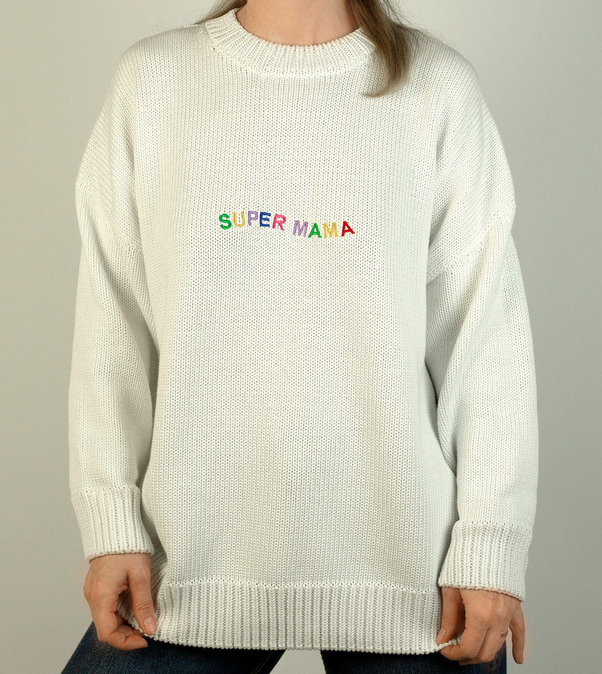 Idealny prezent dla mamy - sweter SUPER MAMA